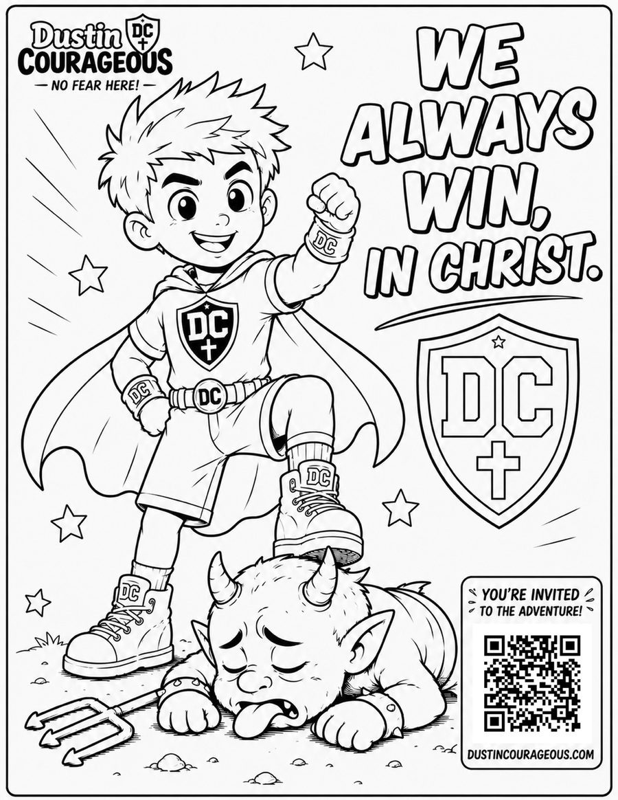 We Always Win in Christ printable coloring sheet